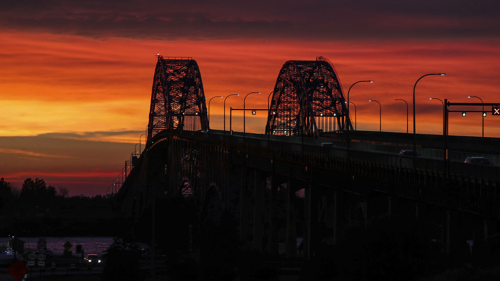 Brilliant sunset view